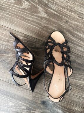 Giuseppe Zanotti Black Strappy High-Heel Sandals